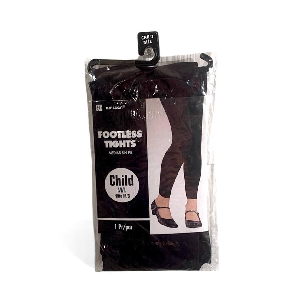 Amscan Black Footless Tights for Kids